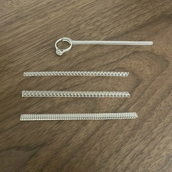 Силиконовый регулирующий Размер кольца для свободных колец Невидимый Прозрачный