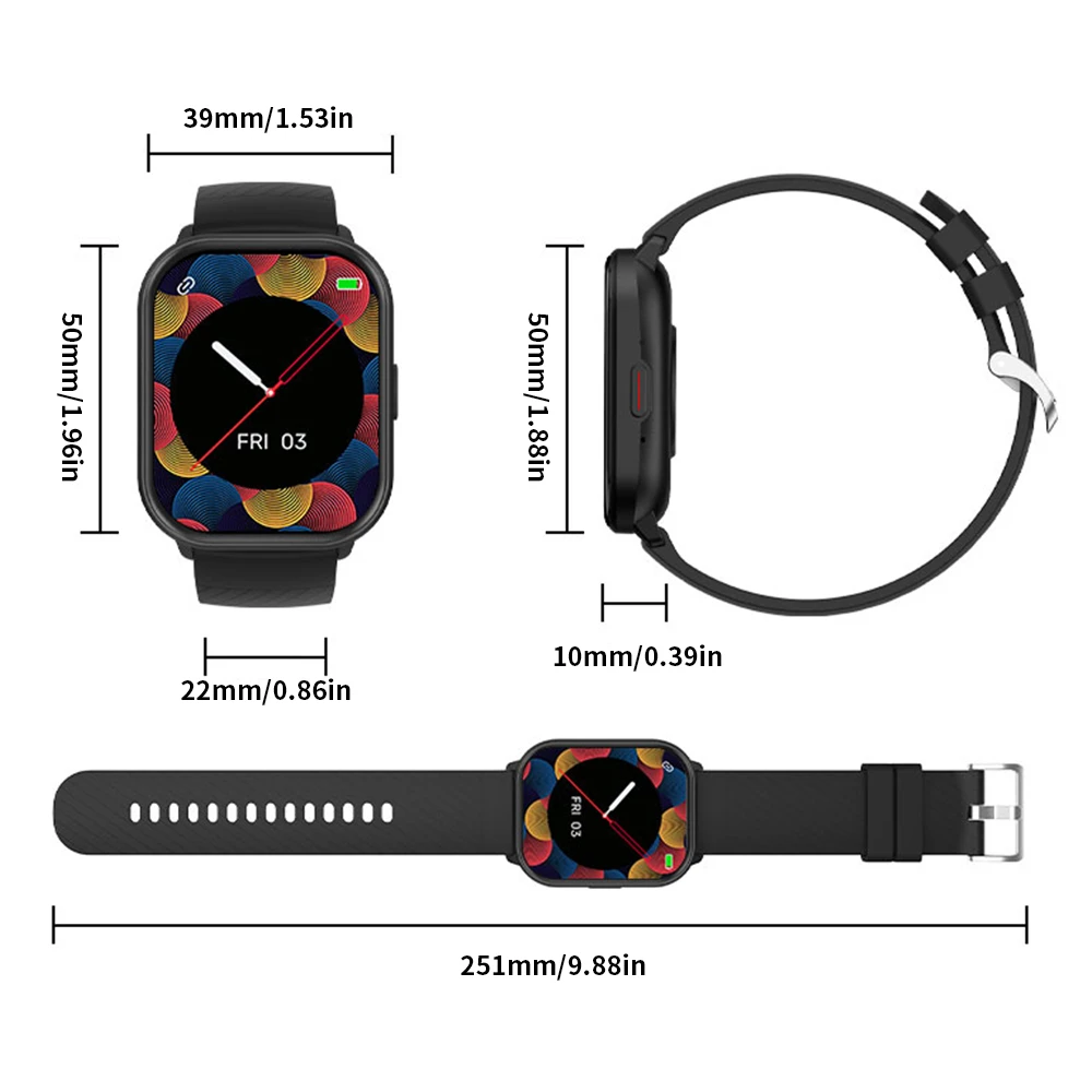 ZL99J  2026 Smart Watch Blood Oxygen Heart Rate Tracker Fitness Tracker Multiple Sport Modes Smart Watches for Men Women