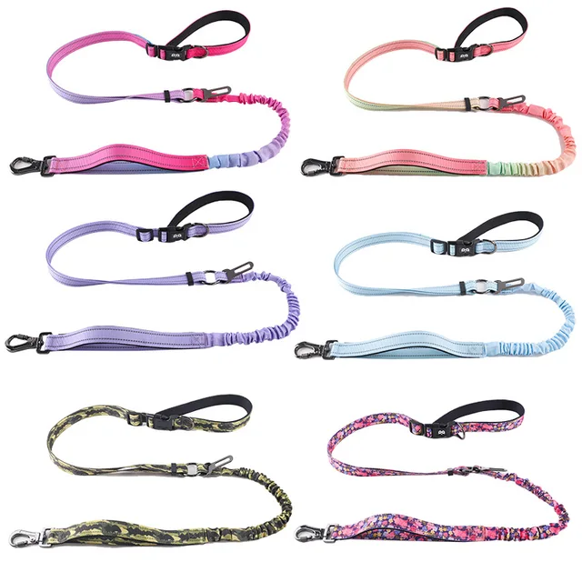 Nylon & Rope Dog Leash Solid Pattern Explosion-Proof Pet Traction Belt Waistband Crossbody Free Hands