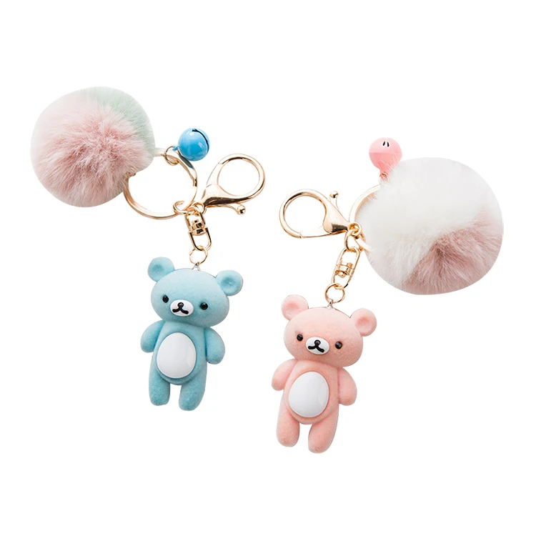 PinktownUSA Brown Teddy Charm Keychain