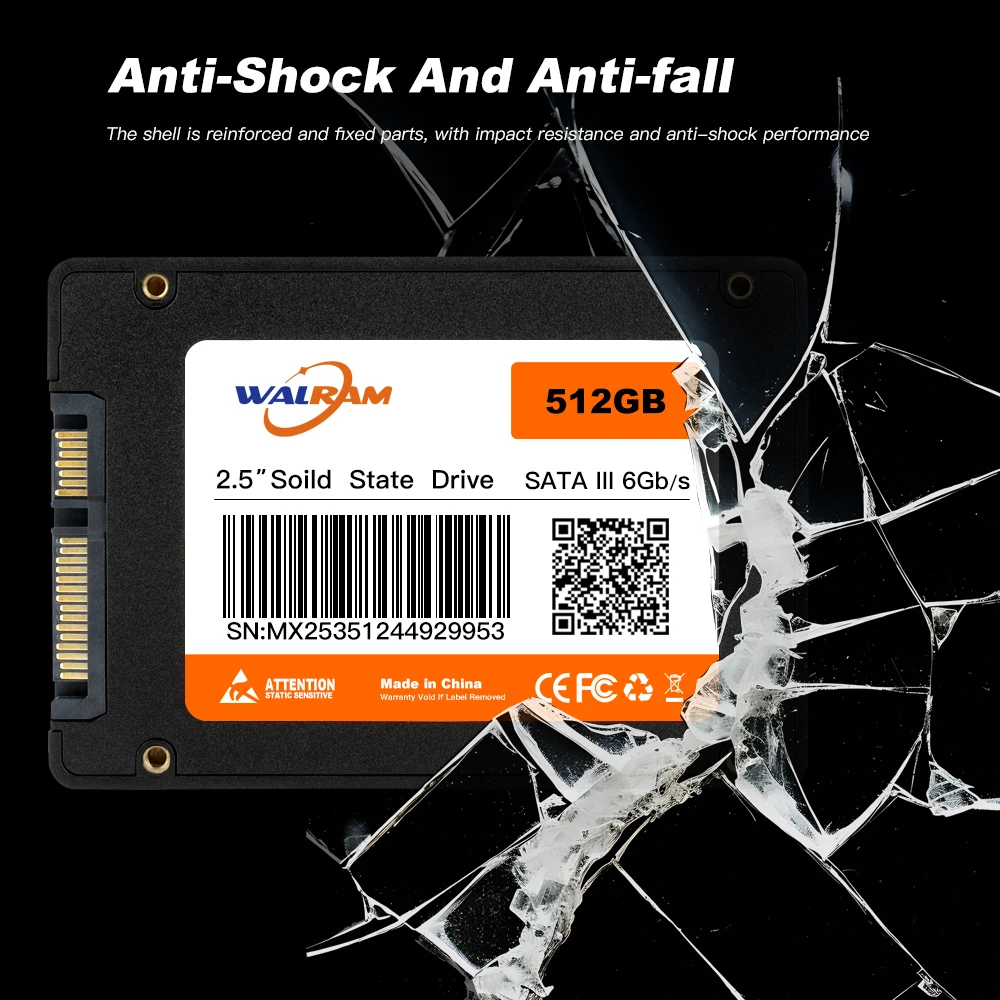 Walram Solid State Drive Hard Disk Drive SSD 120GB 128GB 240GB 256GB 480GB 512G 1TB for Laptop Desktop