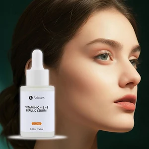 OEM ODM 30ML Vitamin C E Ferulic Acid Serum Beauty Personal Care Product for Dry Skin Face Targeted Vitamin C and B3