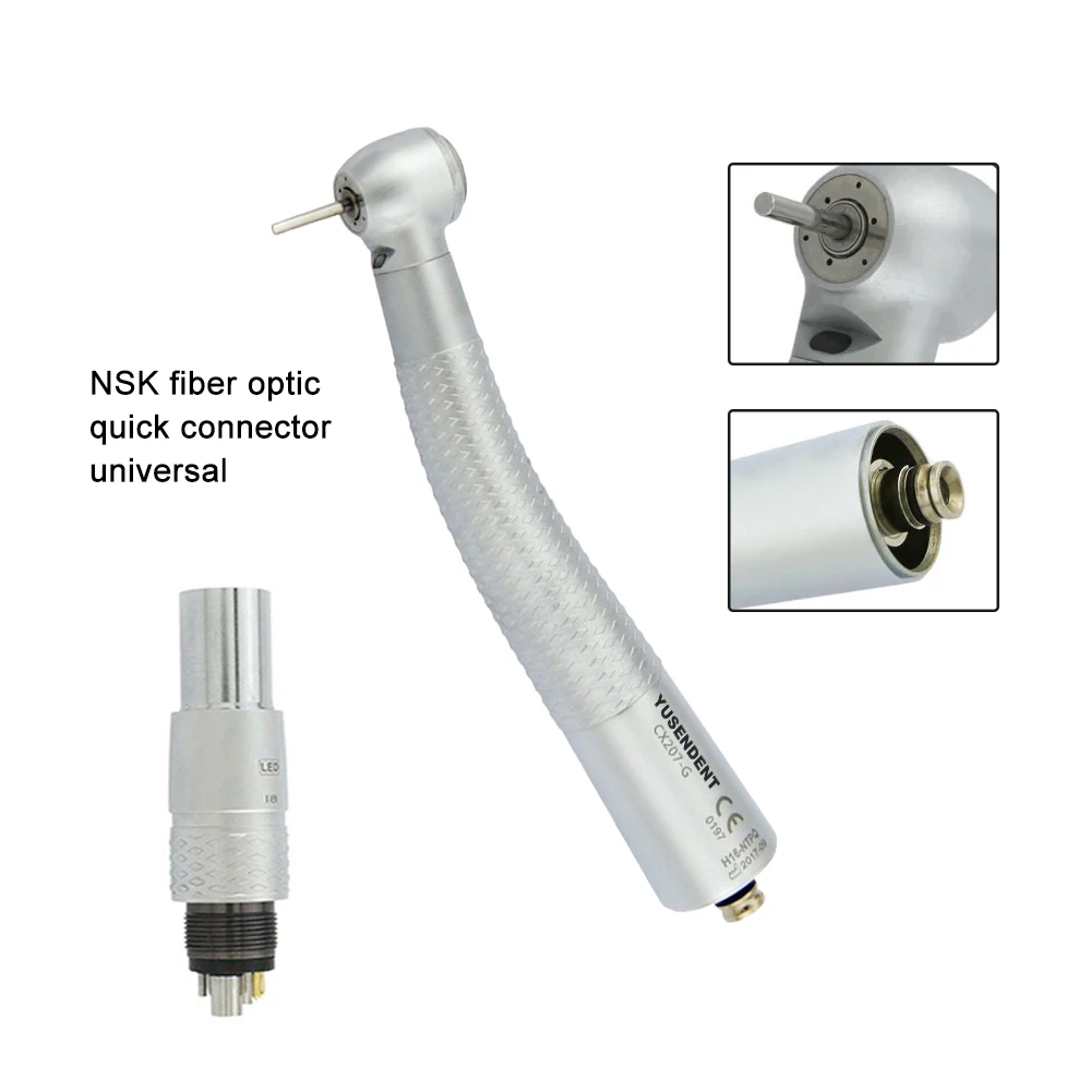 COXO Dental Handpiece Fiber Optic High Speed Turbine, 6 Hole Coupler Fits KaVo NSK