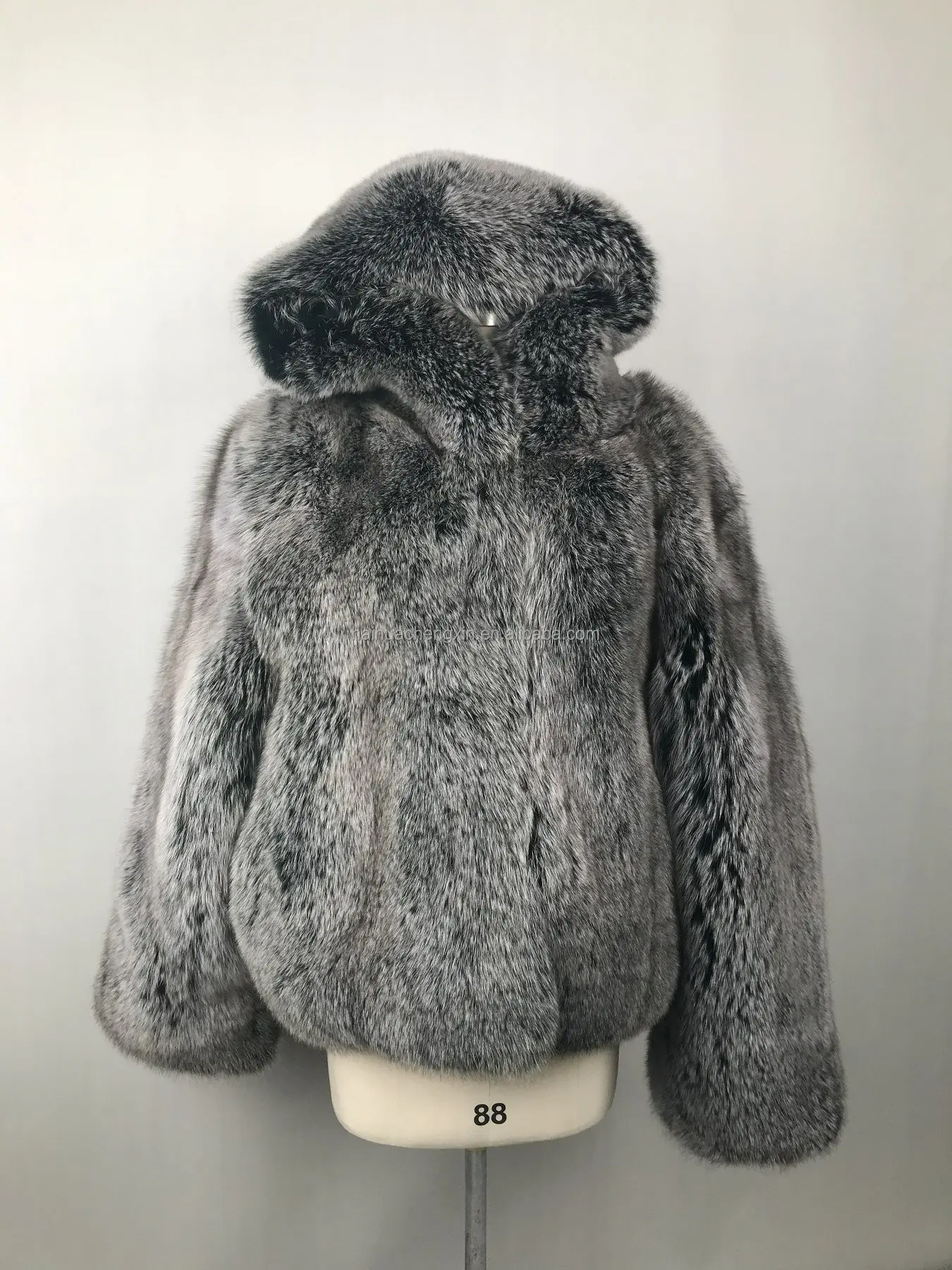 【as\"on】COMO FUR JACKET◆ Oversize Fur Neck Zipper Hoodie WN3539 – WONDER NOAH