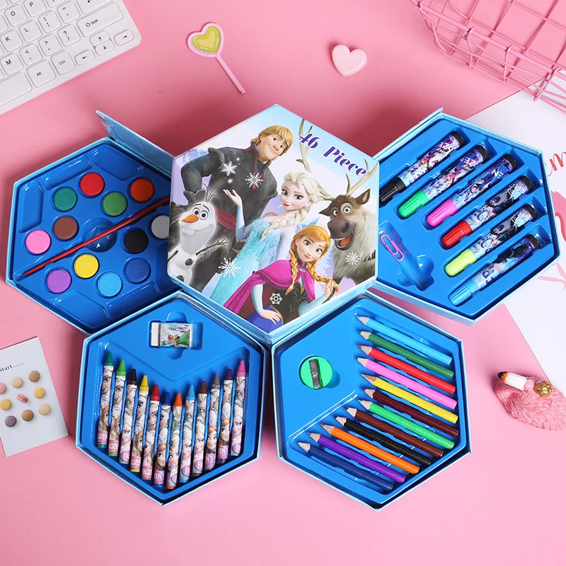 School Art colorful pen, Melody colorful pencil set, 46pcs per box KT art set pen