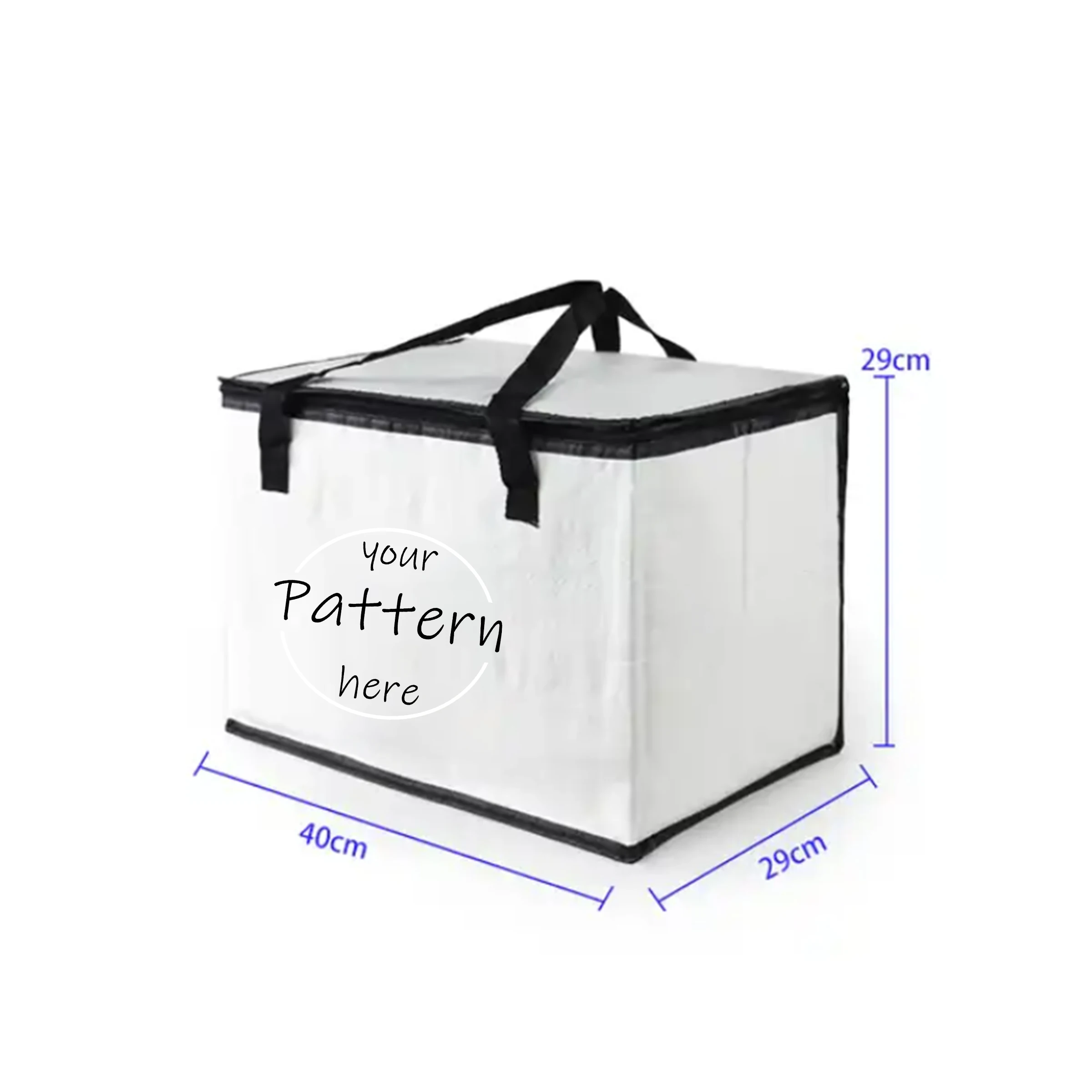 Hong Dong Wholesale OEM Custom Printing  Waterproof Food Tote Thermal Lunch Cooler Bag Insulated Cooler Lunch Bag Food Delivery