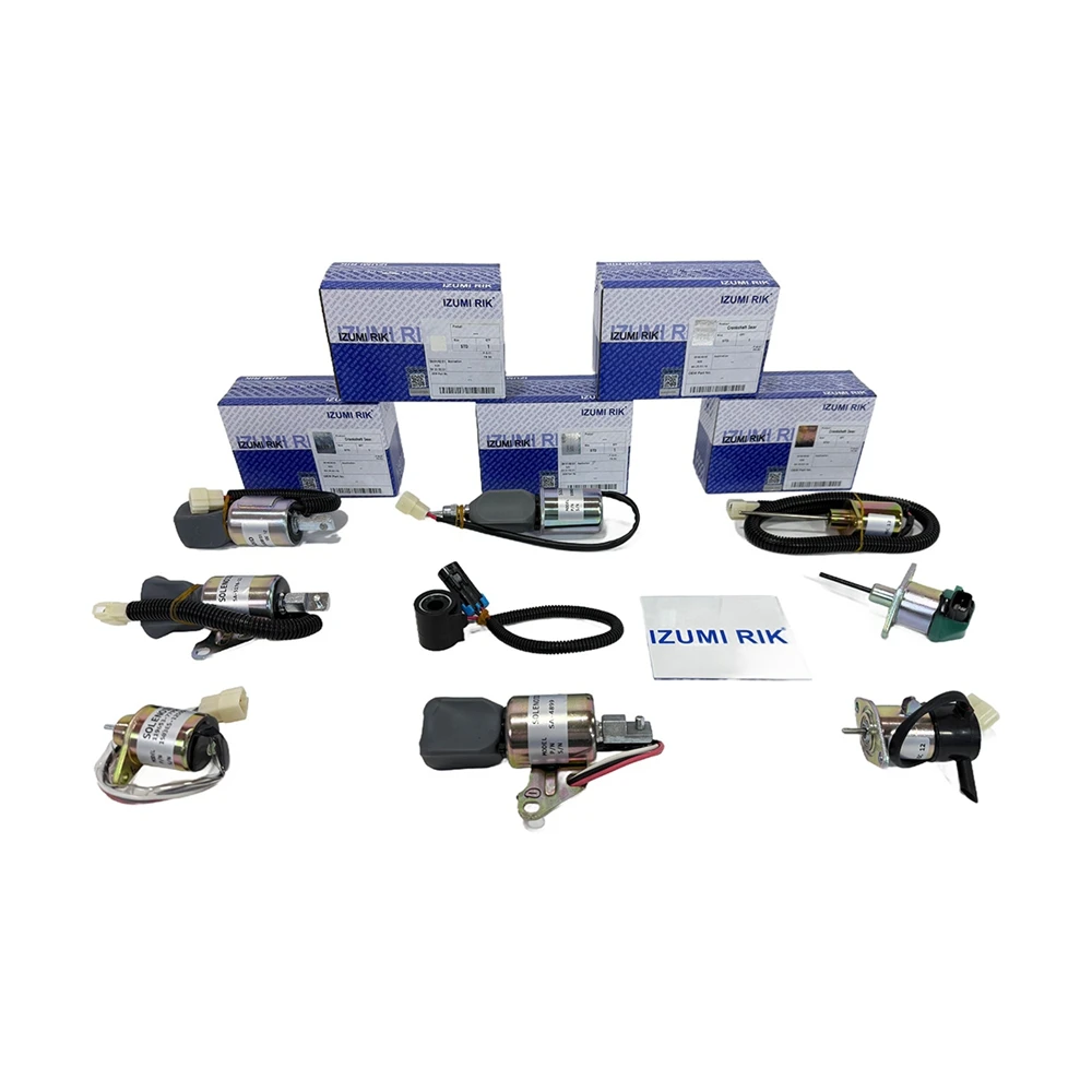 IZUMI RIK 3D84-3 3D84E Stop Solenoid Valve for Yanmar Aftermarket Engine Parts