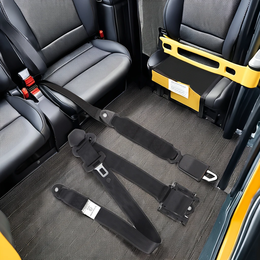 OEM Logo Universal Retractable 3-Point Polyester Nylon ABS Plastic Steel Metal Components Durable Car Safety Seat Belt
