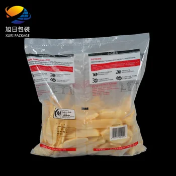 Source Hot sale custom printed food grade plastic 3 side seal packaging bag  for frozen french fries on m.
