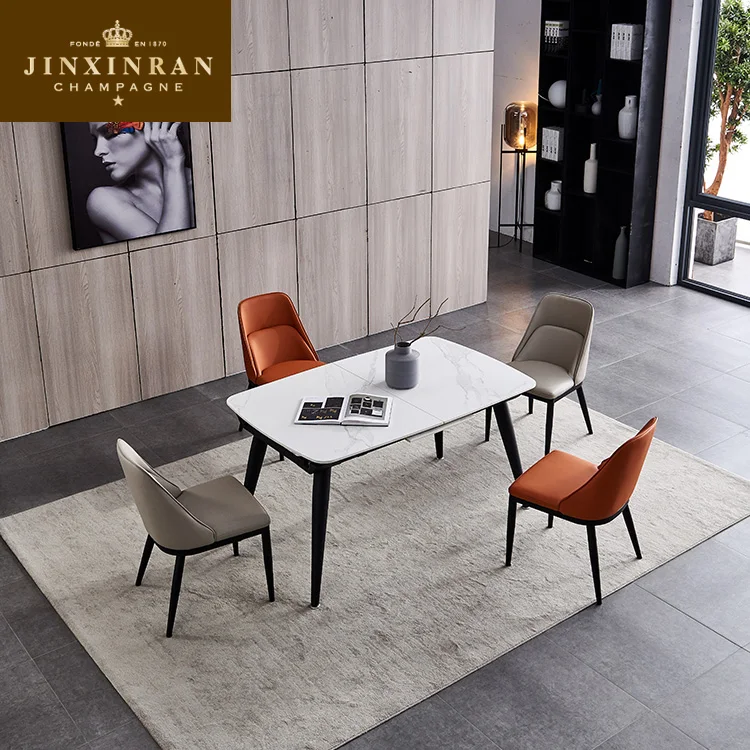 Luxury Contemporary White Dining Table Set 4 People Dining Room Table And Chair Set Stone Top Dining Table Buy Stone Top Dining Table White Dining Table Set Contemporary White Dining Table Product On
