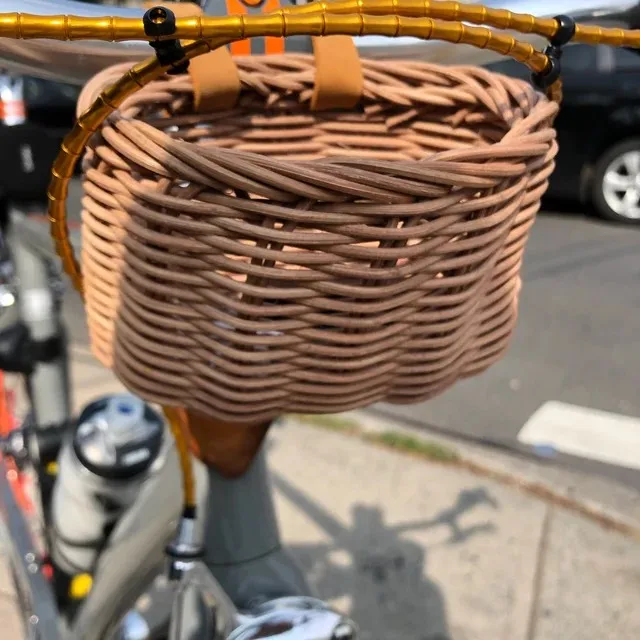 Cute Mini Bike Rattan Basket for Kid, Baby