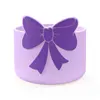 Lilac cup boots-dark purple bow