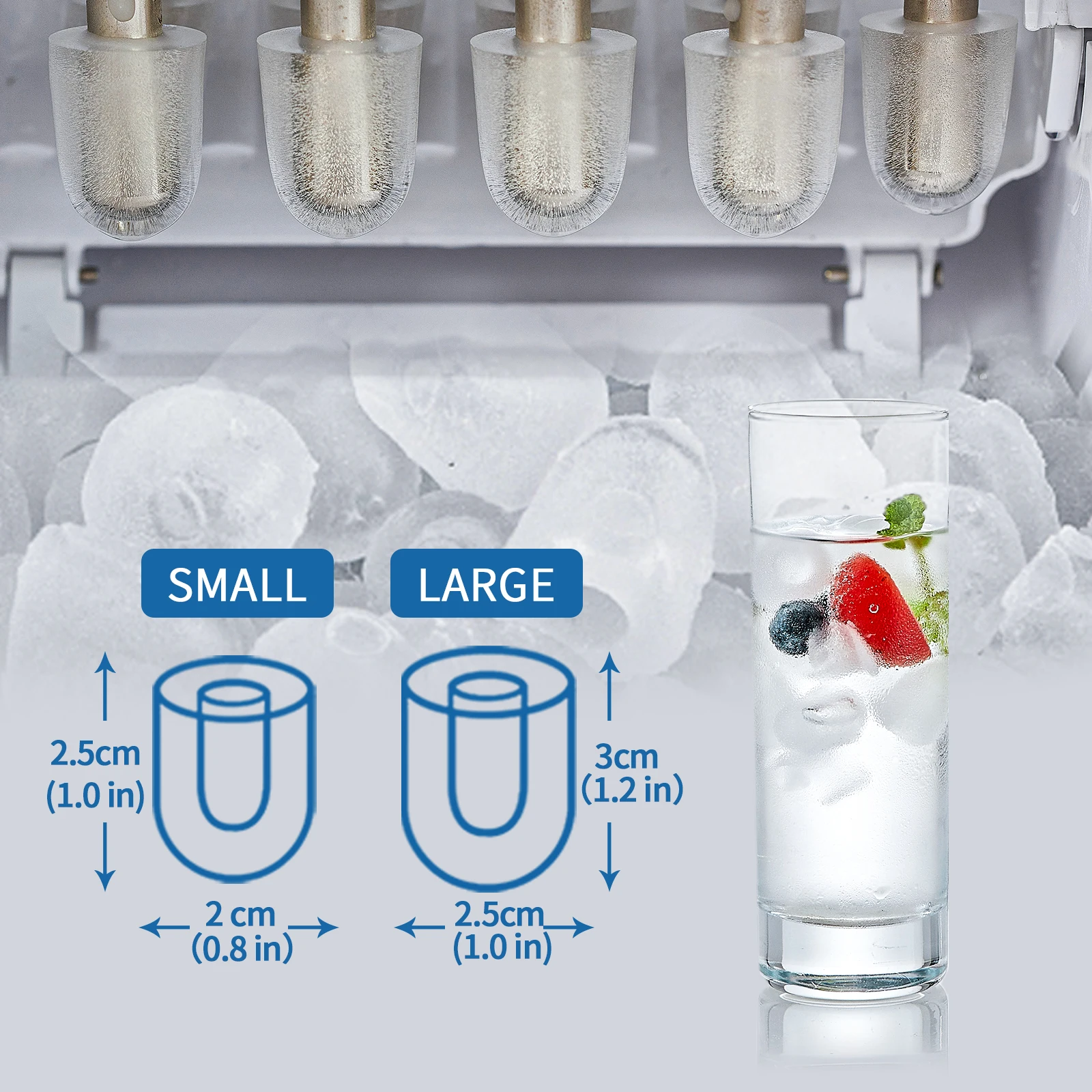 27lbs/24hrs Mini Ice Maker Fast Cube Countertop For Home/office/bar 110v Electric Portable Ice