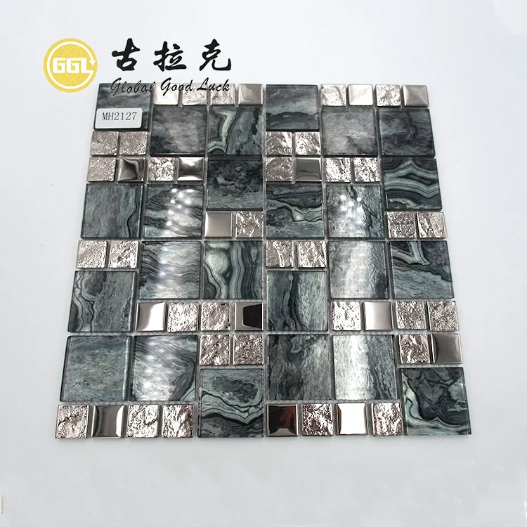 Luxury Design Glass Mosaic Mix Color For TV Background  and Wall Tile