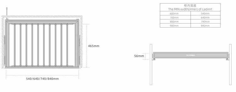 Suelo Camping Barra Extensible Para Colgar Pantalones - Ajustable Hasta 292 Mm | Soporta 25 Kg | Blanco Para Armarios Barra Extensible Ropa