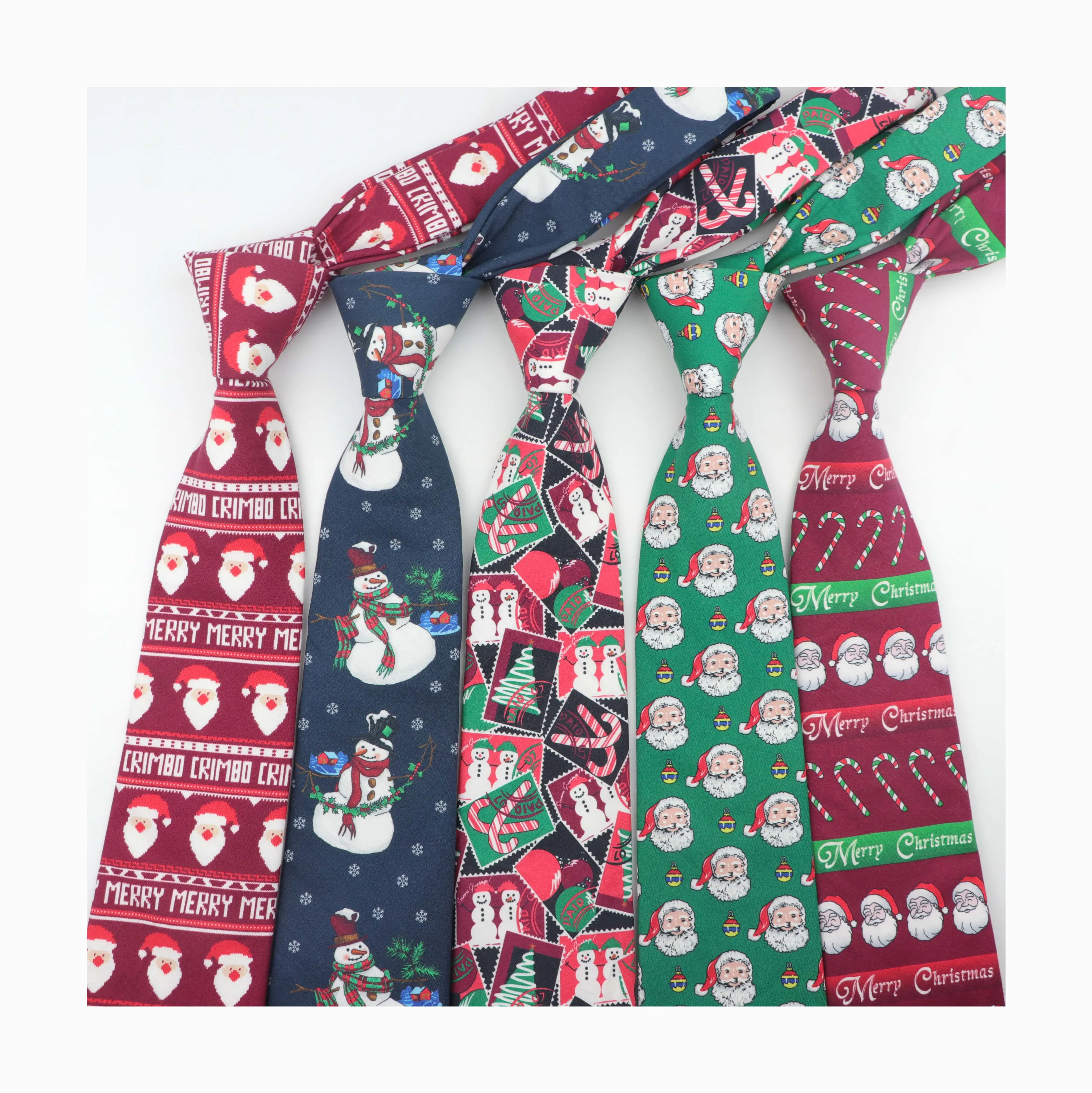 Une Taille HOWAF 3pcs Cravate De Noël pour Hommes Adultes Cravates De Nouveauté Cravate Flocon De Neige Père Noël Cravate pour Noël Hommes Cadeau 