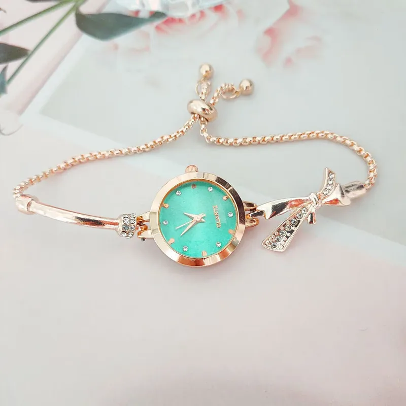 dress watch women Wrist Watches for Ladies Gold Crystal Diamond Women Watches tone stainless steel bracelet rounding out the look Stunning 1980s Vintage Swiss small
