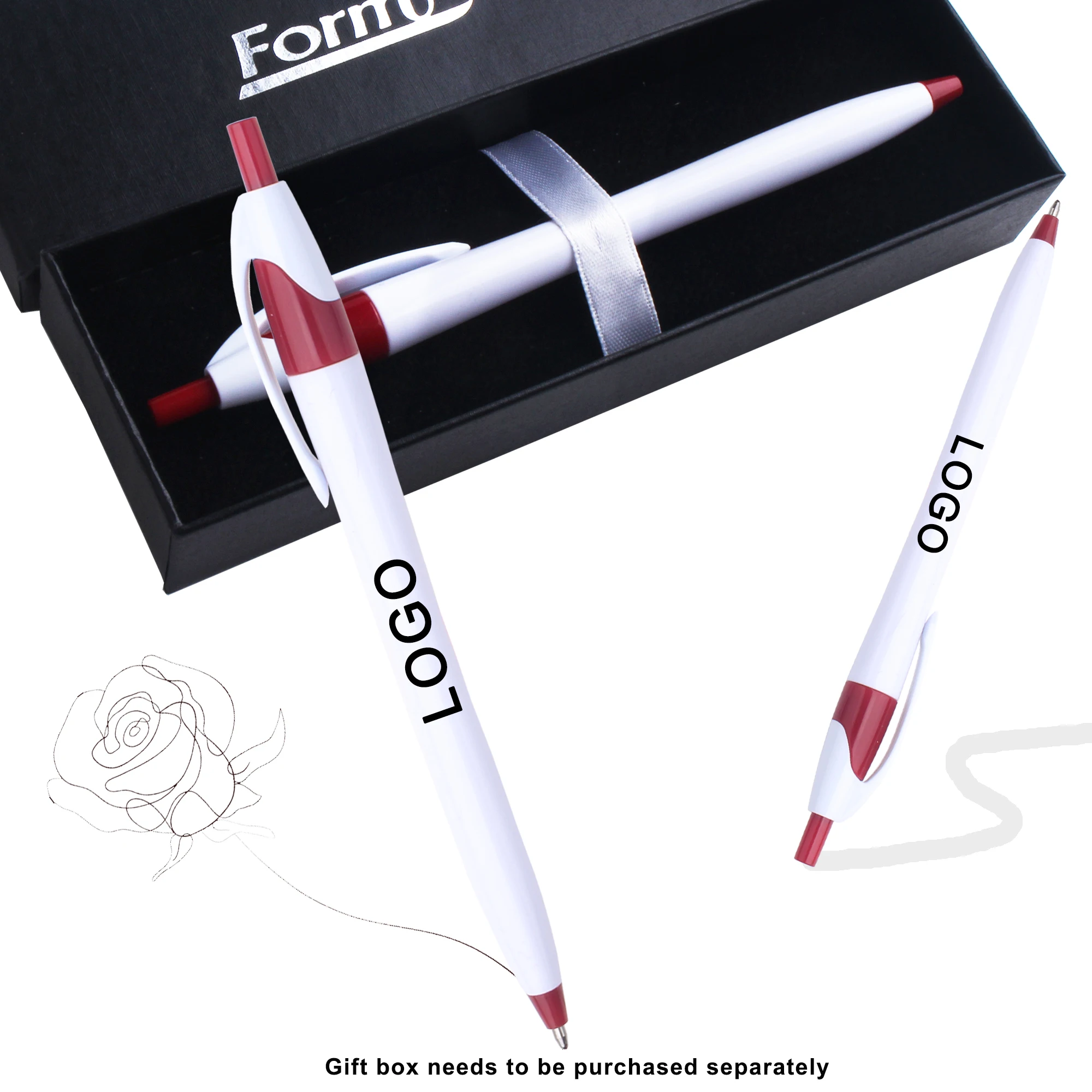 School white other gift custom blue logo wholesale personalized plastic uniball promotional stylus ball-point pens for office