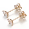 Pendientes de oro amarillo de 18k con diamantes de laboratorio