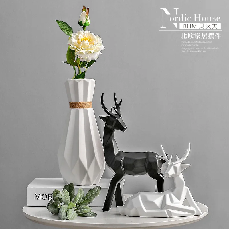 Nordic creative factory direct resin crafts deer home decoration