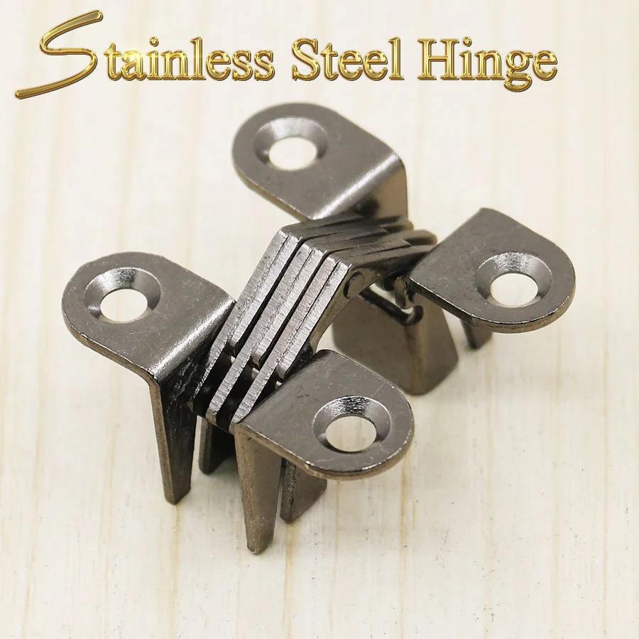 Small Strong Concealed Hinge for Kitchen Use Stainless Steel Refrigerator Cover Hinge Invisible Hinges for Bus Fridges Display