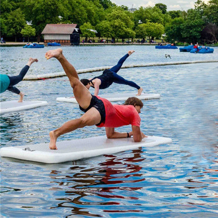 Durable Cheap Inflatable Floating Pool Yoga Board Fitness Mats DWF Inflatable Yoga Mat on Water