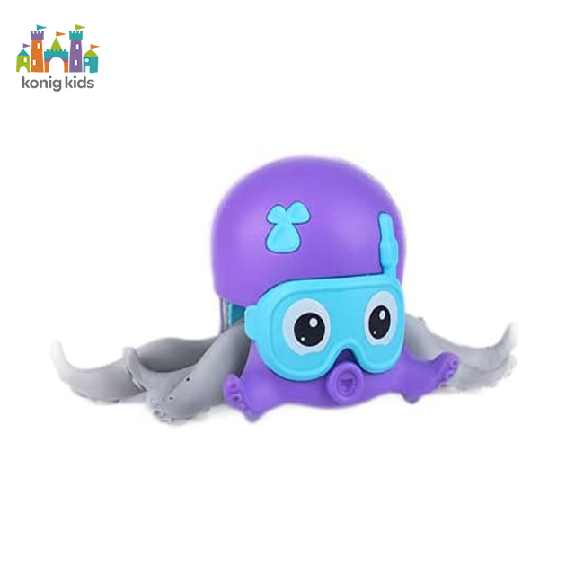 Konig Kids New Arrivals Pull Wind Up Walking Bath Toy Animal Octopus Amphibious Toy Toddler Bath Toys
