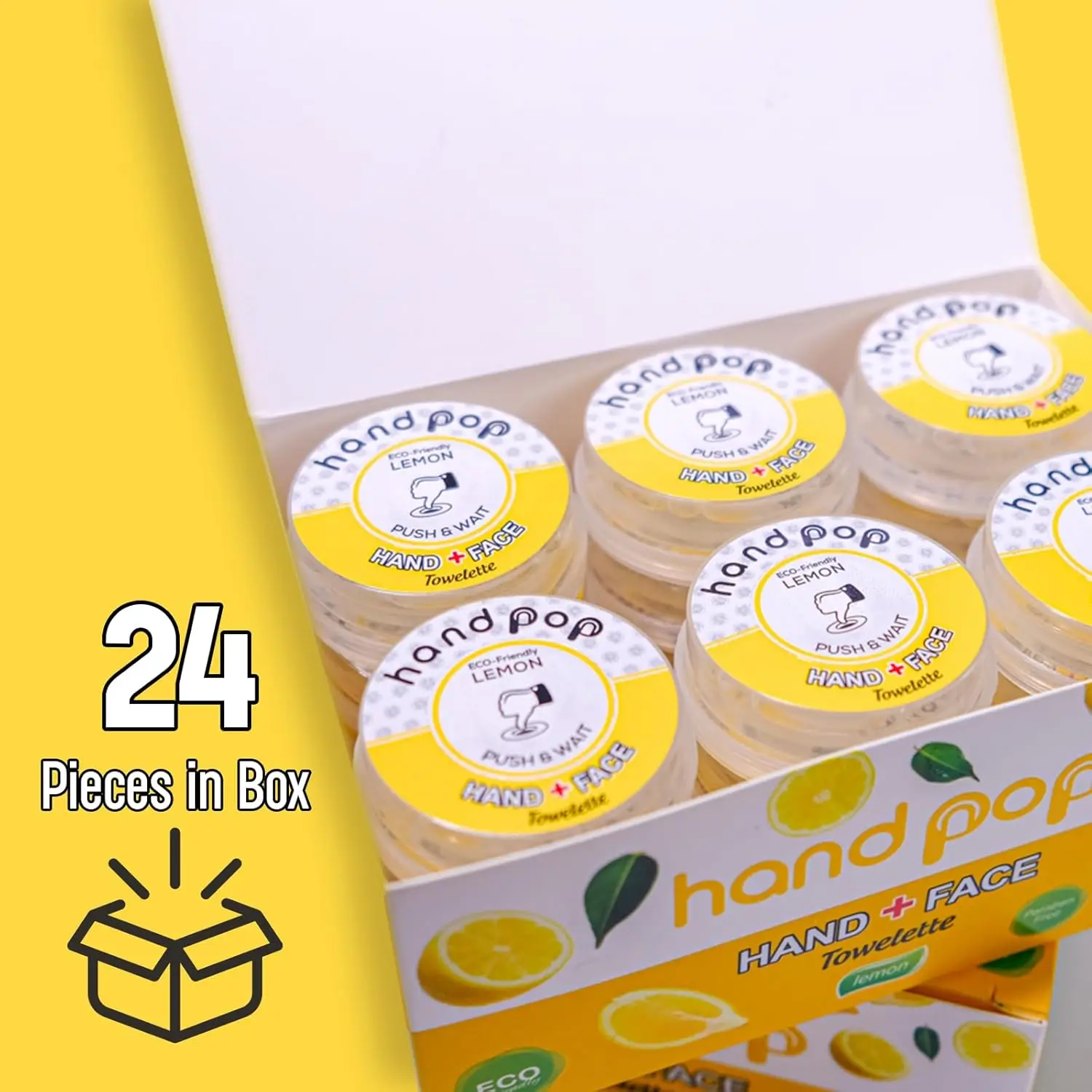 GOTDYA 24 PCS Lemon Alcohol Hand Wipes