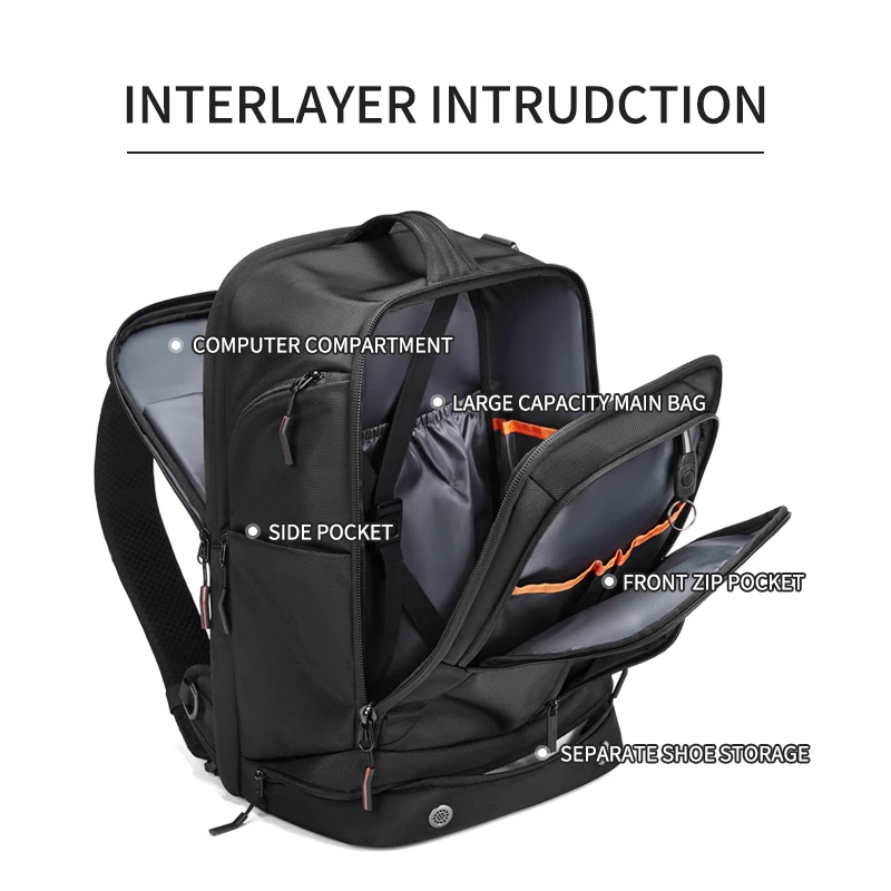 Outwalk Leather Bag Versatile Laptop Backpack for Business Outdoor