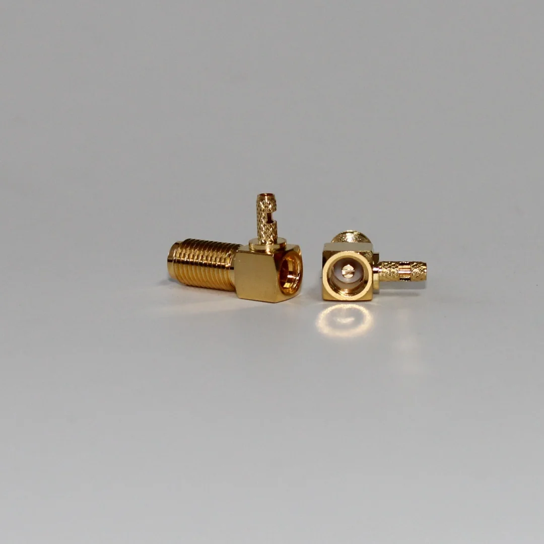 product sma kw15 connector rf brass gold plated angle sma female connector for rg316-2
