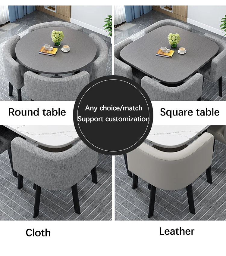 Modern Luxury Wood Kitchen Restaurant Tables And Chair Sets Room