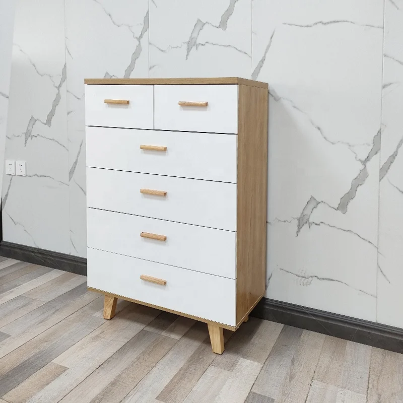 Деревянный шкаф с 6 ящиками комод выдвижными деревянный для хранения шкафы мебель