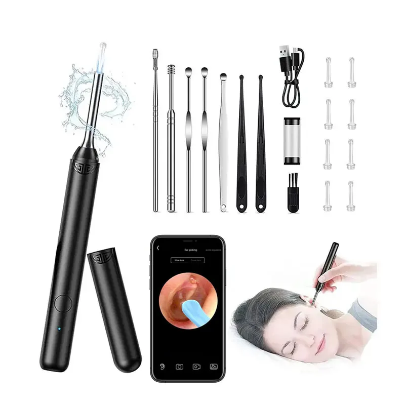 WIFI Mini Endoscope New Visual Ear-Picking Spoon With Camera  Electric Wax Vac Ear Vacuum Cleaner