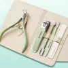 Set de manicura de 5 piezas verde menta