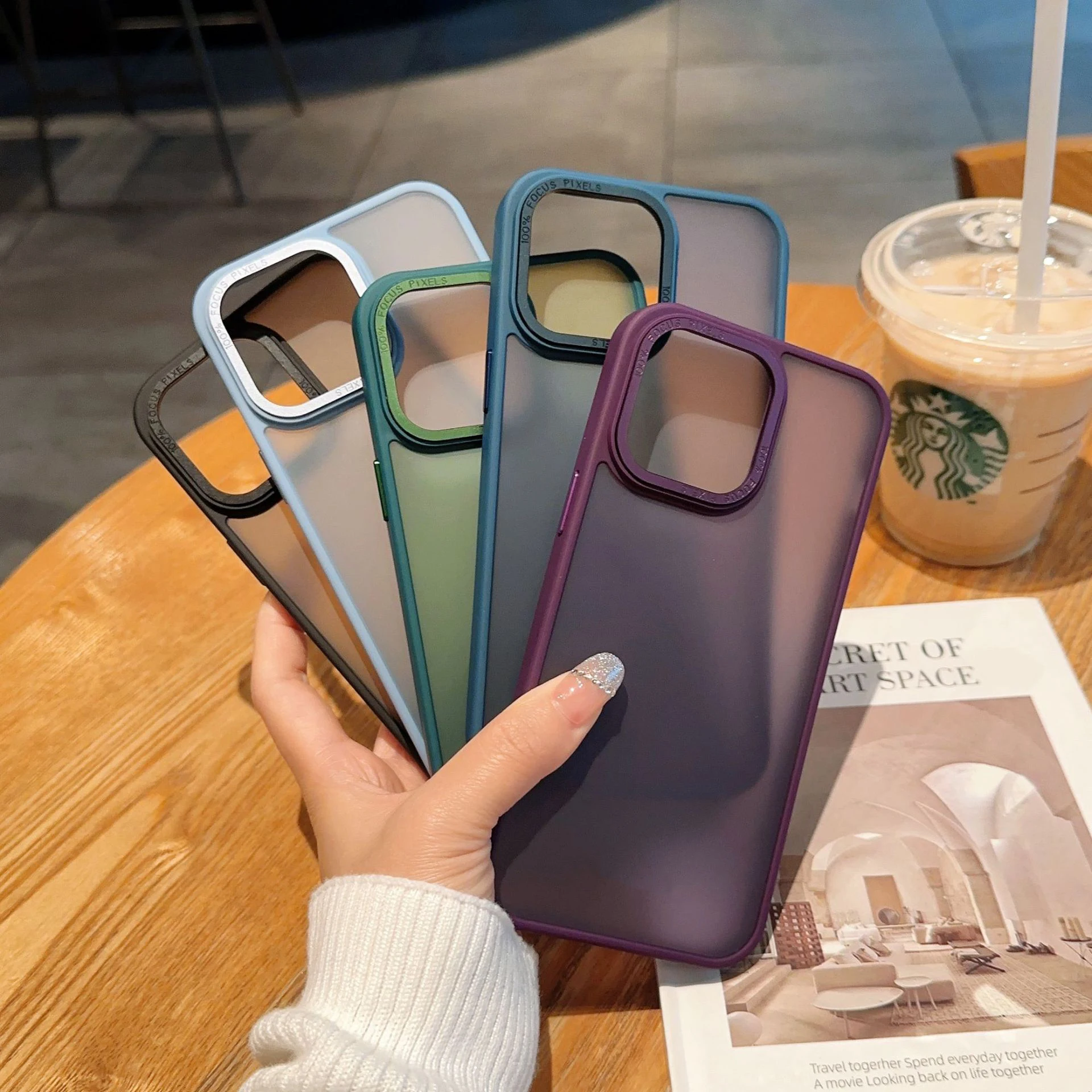 Luxury Metal Lens Protection Slim Matte Phone Case for iPhone 14 15 Pro Max 12 11 13 Pro Max Ultra Thin Fundas Para Celulares