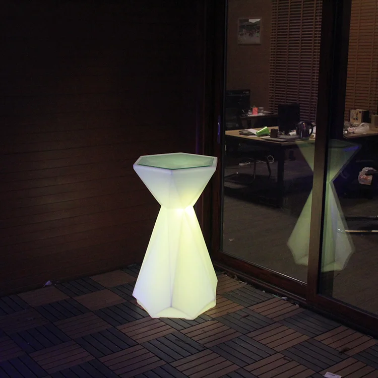 Перезаряжаемый портативный коктейльный светодиодный стол с дистанционным управлением