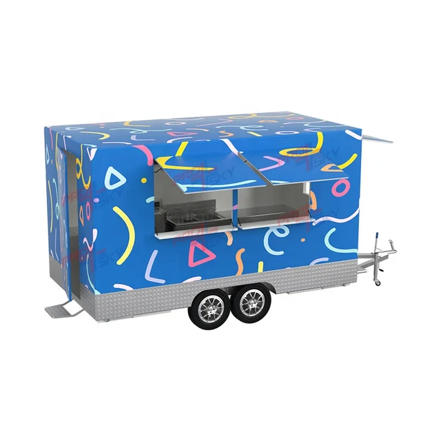 Factory Price Street Mobile Mini Hot Dog Ice Cream Fast Food Carts and Trailer With Wheels Small Food Truck For Sale In Usa