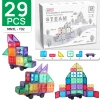 29pcs éducatif magnétique bâtiment tuiles jouet