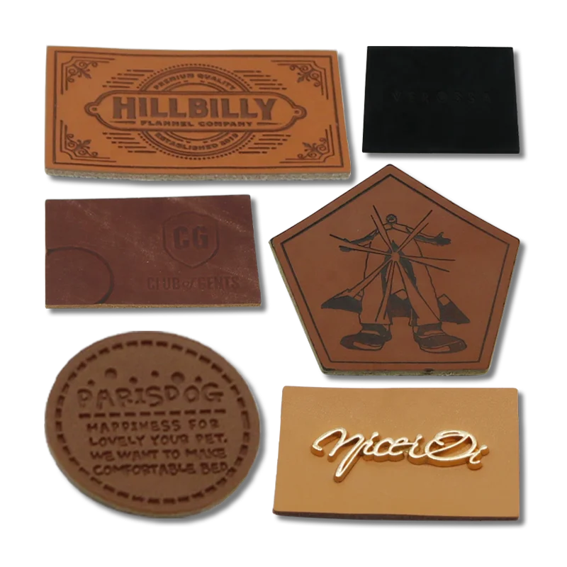 Customize Embossed Leather Patches Sew on Clothing Neck Shirt Logo Tag Jeans Self Adhesive Label Women Bags Handbags