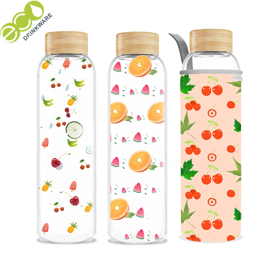 No Minimum Wholesale Custom Logo 450ml  Glass Material Infused Water  Drinking Bottles with Tea Infuser Bamboo Lid Bottle - China Vacuum Flask  and Vacuum Bottle price