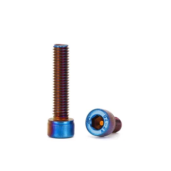 304 Stainless Steel Burnt Blue Cylinder Head Socket Cap Screw Motorcycle Screw Burnt Titanium Blue Screw