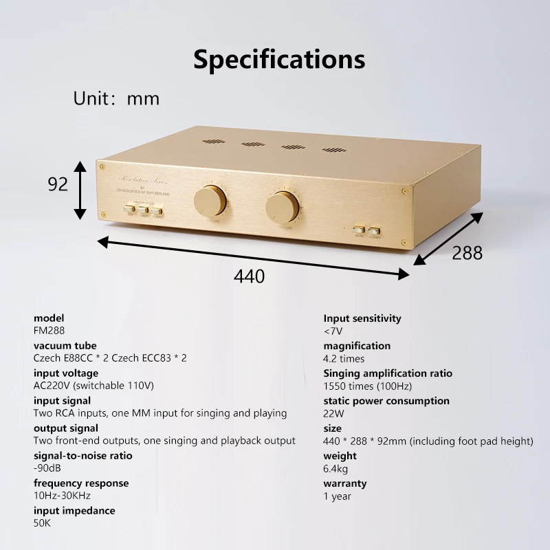 BRZHIFI FM288 High-End Preamplifier Equipped with a Four Bile
