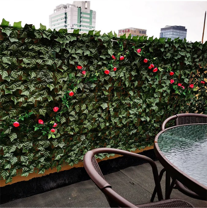 Recinzione Privacy Edera Artificiale 6x1m: Schermo Verde Per Esterno, Balcone, Giardino E Terrazzo Con Fascette