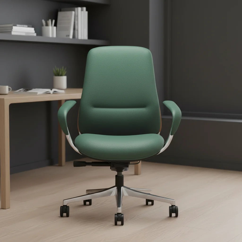 Modern Ergonomic Leather Executive Adjustable Height Breathable Office Chair 6