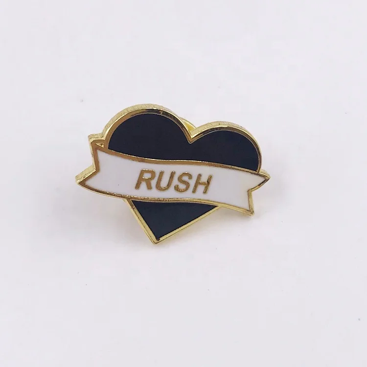 Wholesale Customized  High Quality Metal Lapel Pin Custom Personalized logo Soft Enamel Badge Custom Heart Shaped Badge