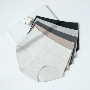 Women's Panties High Waist Breathable Underwear Comfortable Lingerie Cotton Briefs Underpants