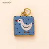 Blue White Goose charm