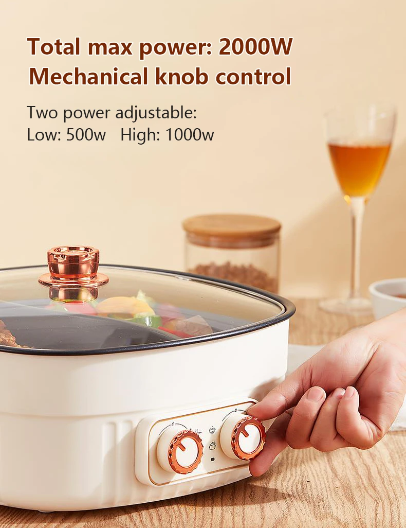 Multifunction Hotpot Cookers - Dual Sided Electric Pots
