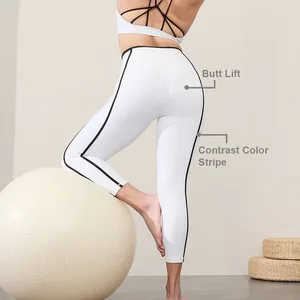 Custom 2026 New Nylon Activewear High Solid Plus Size Workout Yoga Leggings Gym Fitness Pilates Pants for Women