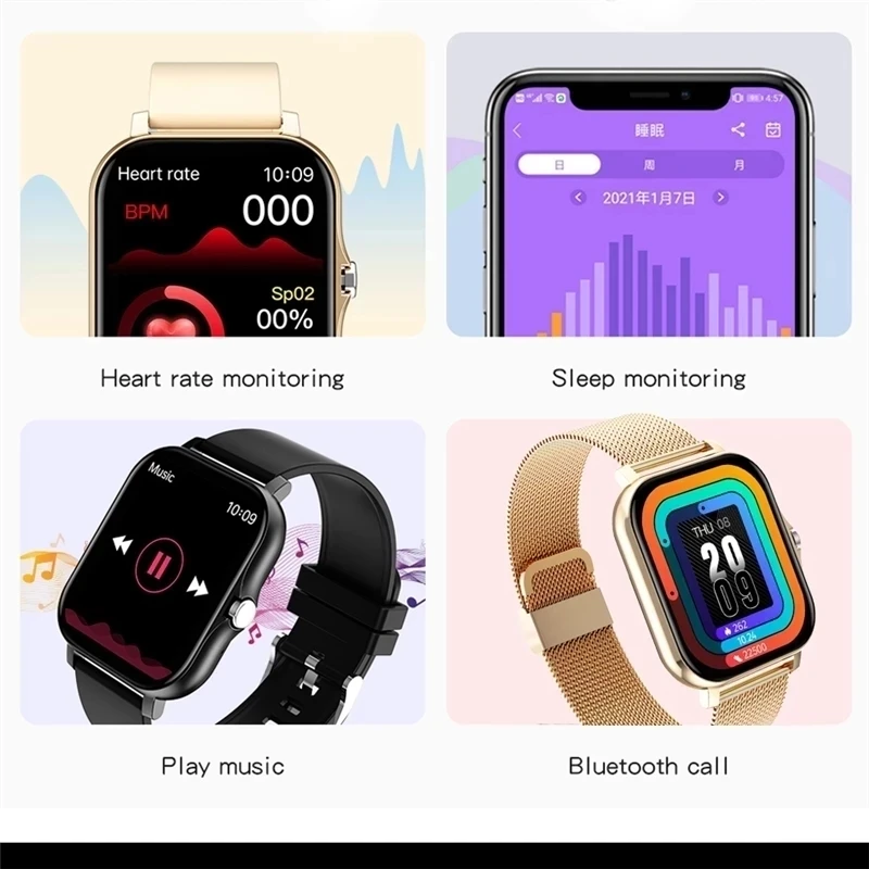 Fitness Tracker Smart Watch Price Shopee Full Touch Sport Smart - Main Image